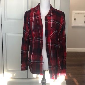 Red Plaid Flannel Shirt